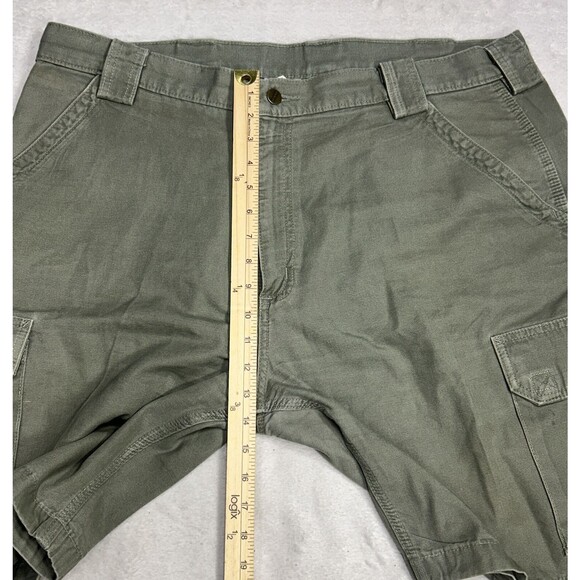 Carhartt B164LDN Mid Weight Green Canvas Baggy Cargo Shorts - Men's Size 40 - Picture 6 of 9